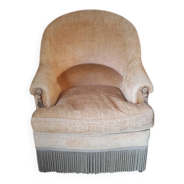 Velvet toadstool armchair