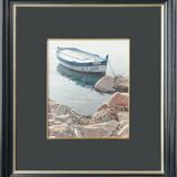 Two Framed Studies of Fishing Boats - Signed Bosch