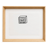 Pop art drawing in felt tip attributed to Keith Haring.