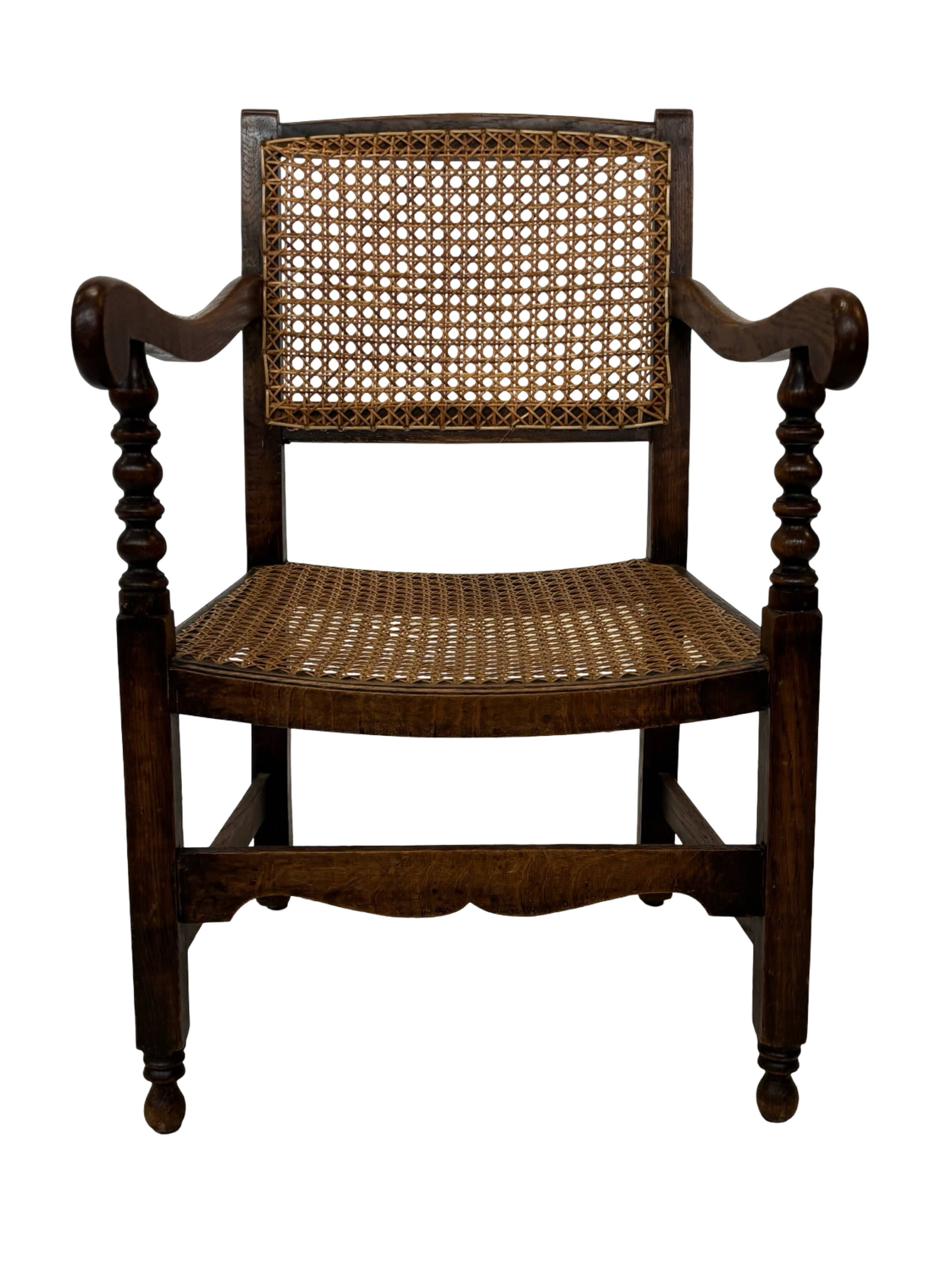 Art Deco chair minimalist oak wicker minimalist design