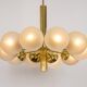 Large Kaiser Sputnik chandelier with glass globes, Germany, 1970s.