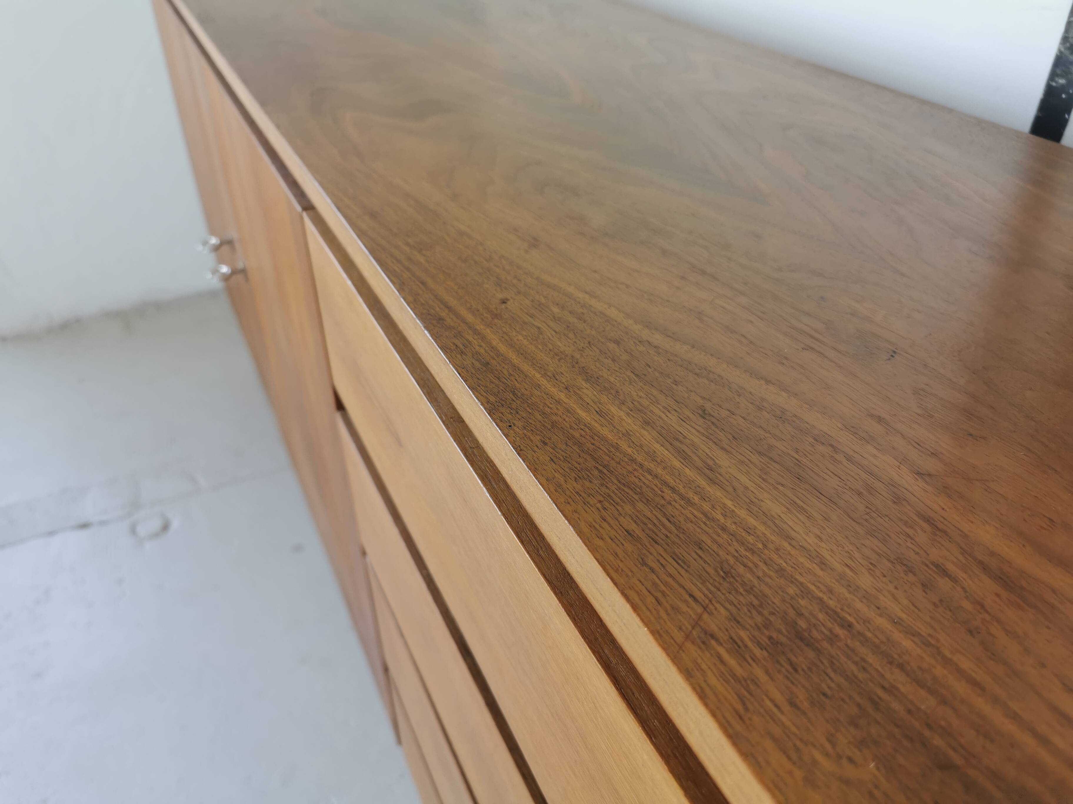 Vintage walnut sideboard from the 70s