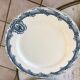 7 flat plates Terre de Fer Salins model "Versailles" XIXth