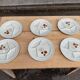 6 compartment plates in porcelain Sarreguemines France