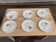 6 compartment plates in porcelain Sarreguemines France