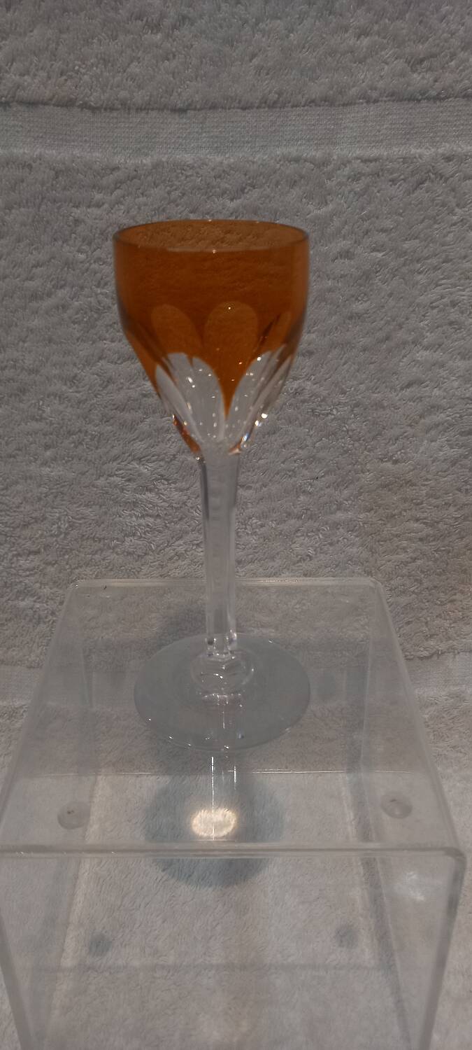 Baccarat Genova Amber Crystal Liqueur or Vodka Glass
