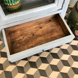 Old grey tinted wooden furniture