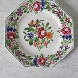 Rusticana Sarreguemines hexagonal earthenware flat plate