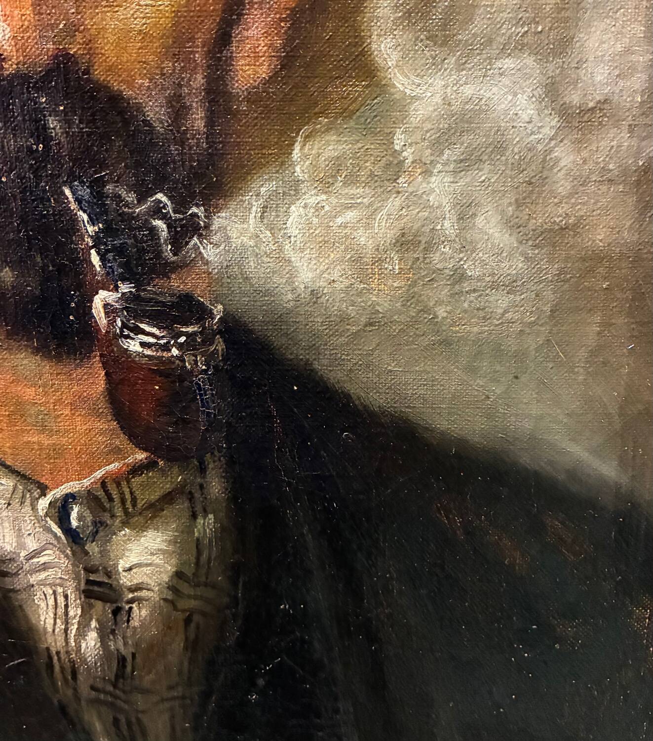 Pipe smoker portrait, 19th century