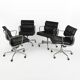 Black Set (4) Herman Miller Original Eames EA435 ‘Soft Pad’ Desk Aluminium