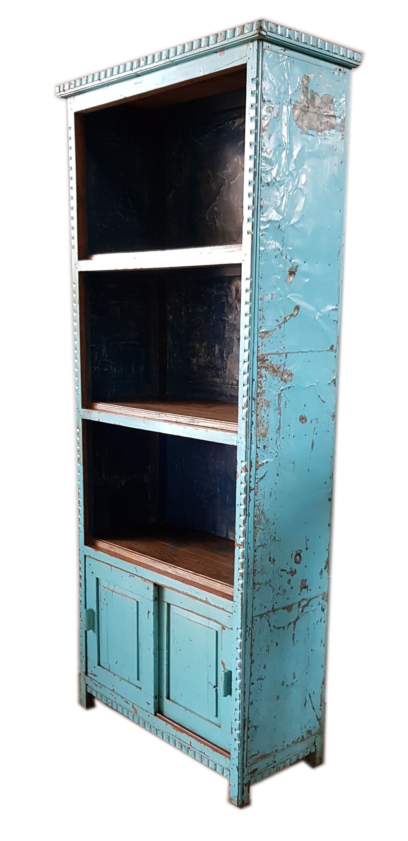 Library in teak and metal