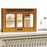 Vitrine étagère devanture de pharmacie ancienne