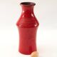 Large red fat lava vase