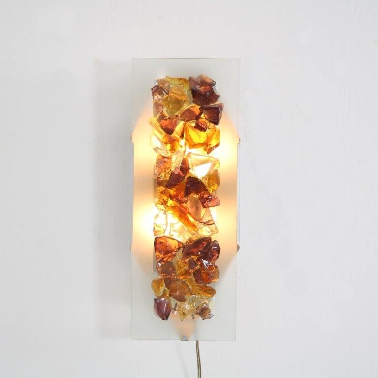 1960s Glass wall lamp by Cosack, Germany