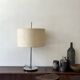 Lampe de table Staff Leuchten chrome et lin/coton, Germany 1970