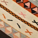 3x12 Turkish Vintage Kilim Runner Rug, Aesthetic Decor Rug, 75x352Cm