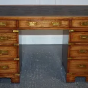 Vintage Military Campaign Desk with Brass Fittings