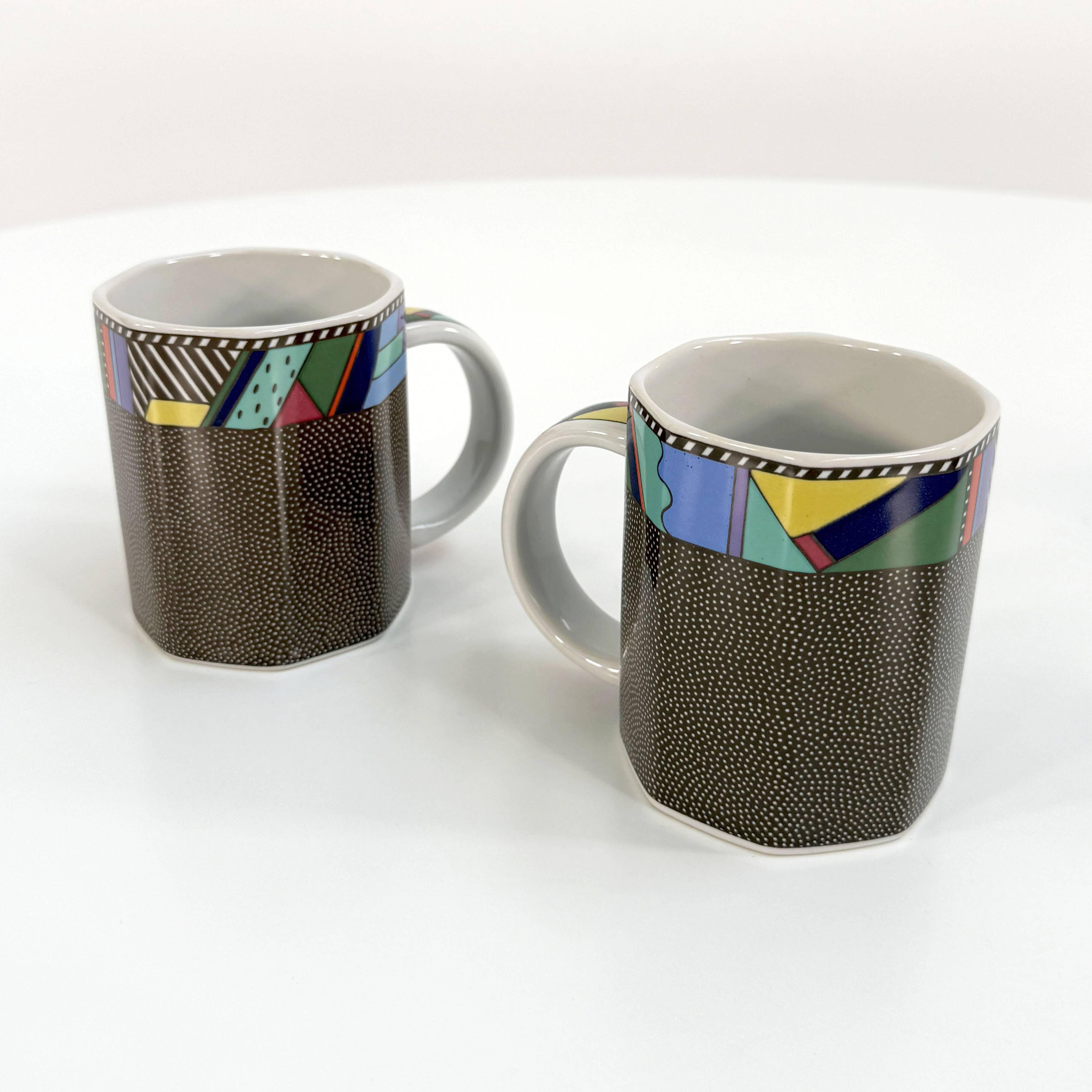 Paire de tasses Scenario Metropol de Barbara Brenner pour Rosenthal, 1990