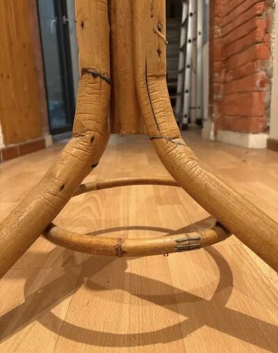 Vintage Parrot Coat Rack in Bamboo and Rattan (1960s)