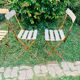 Set of 4 folding garden chairs