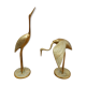 Pair of brass herons