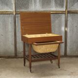 Teak sewing table by Ejvind A. Johansson