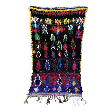 Tapis Marocain Boucherouite coloré - 128 x 226 cm
