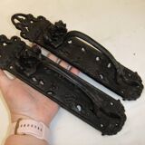 Cast iron dragon door handle 30cm pair