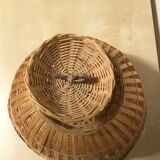 Vintage wicker hanging lamp