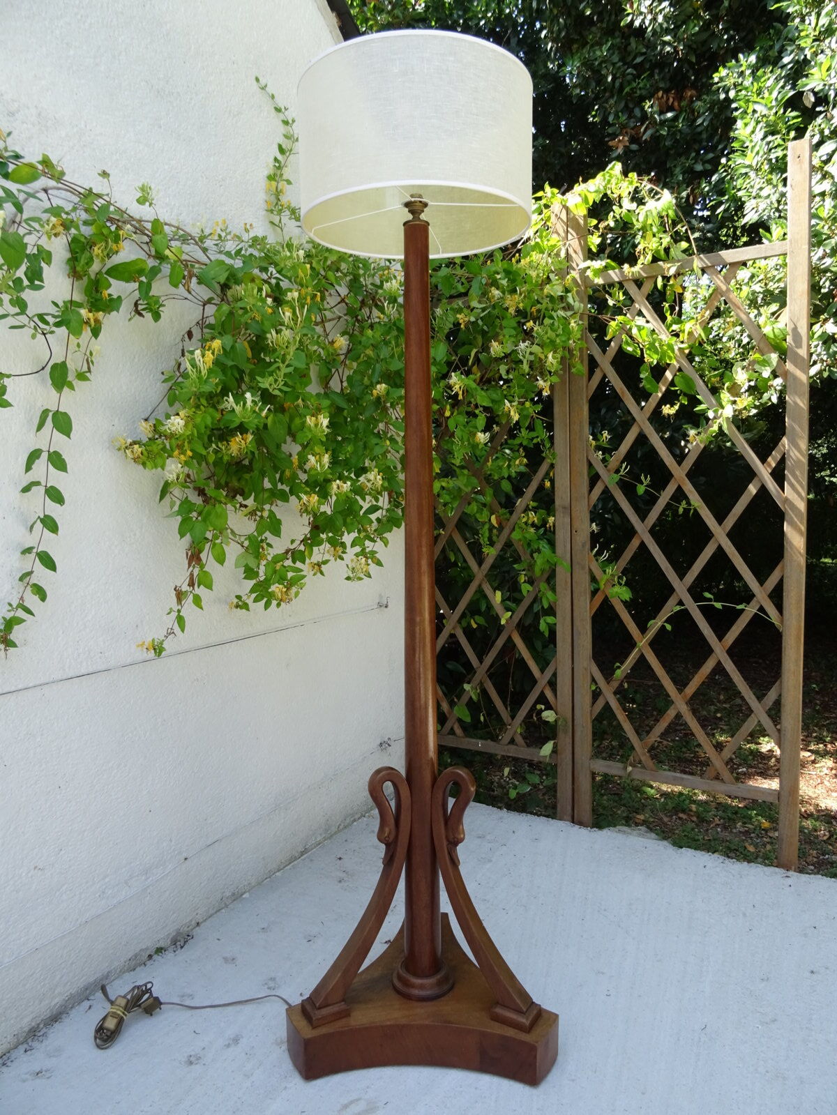 Lampadaire des années 30 en acajou
