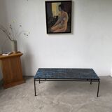 Metal and ceramic coffee table by J. Belarti, circa 1970