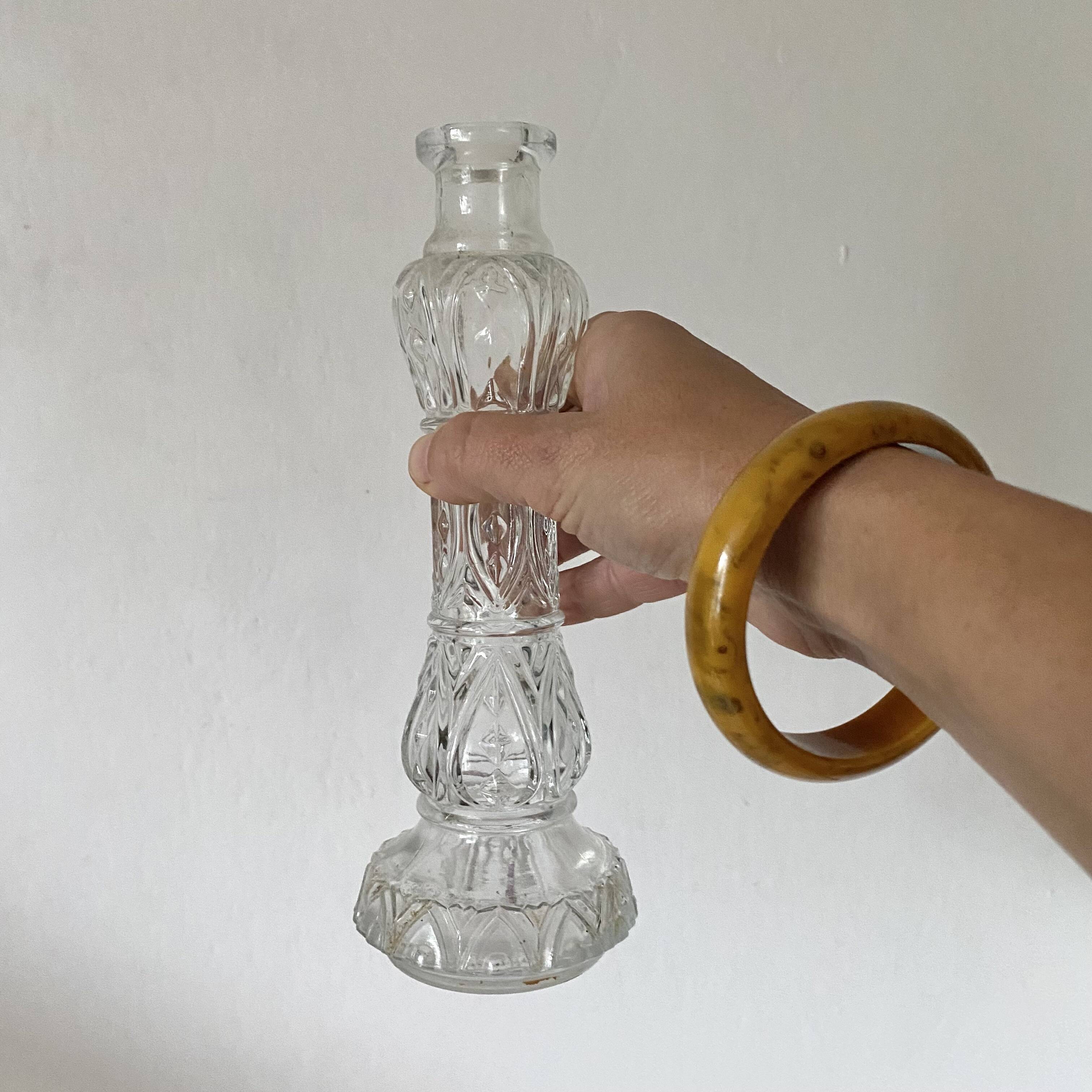 Vintage glass candle holder