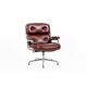 Eames Time Life Lobby office chair in red leather by Charles and Ray.