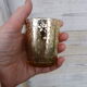 Old glass goblet mercurized eglomerized glass