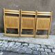 Lot 3 folding chairs vintage wood design
