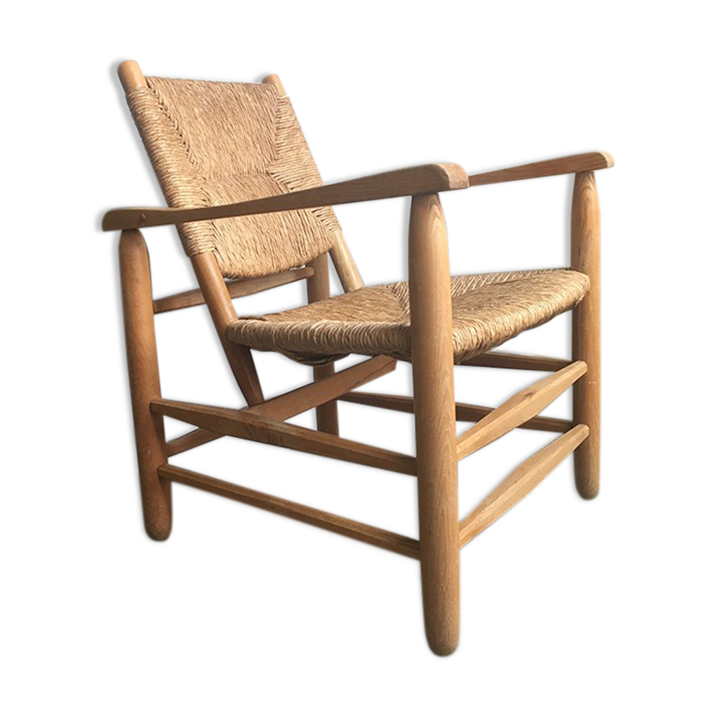 "Paillé" armchair by Charlotte Perriand