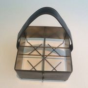 Porte-bouteilles en cuir, laiton et métal doré