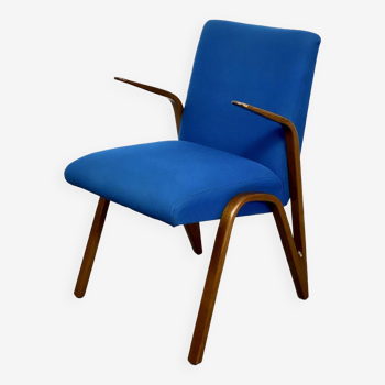 Fauteuil, bridge Konkav par Paul Bode pour Deutsche Federholzgesellschaft, Allemagne 1950