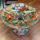 Enamelled glass footed bowl signed LEG for LEGRAS