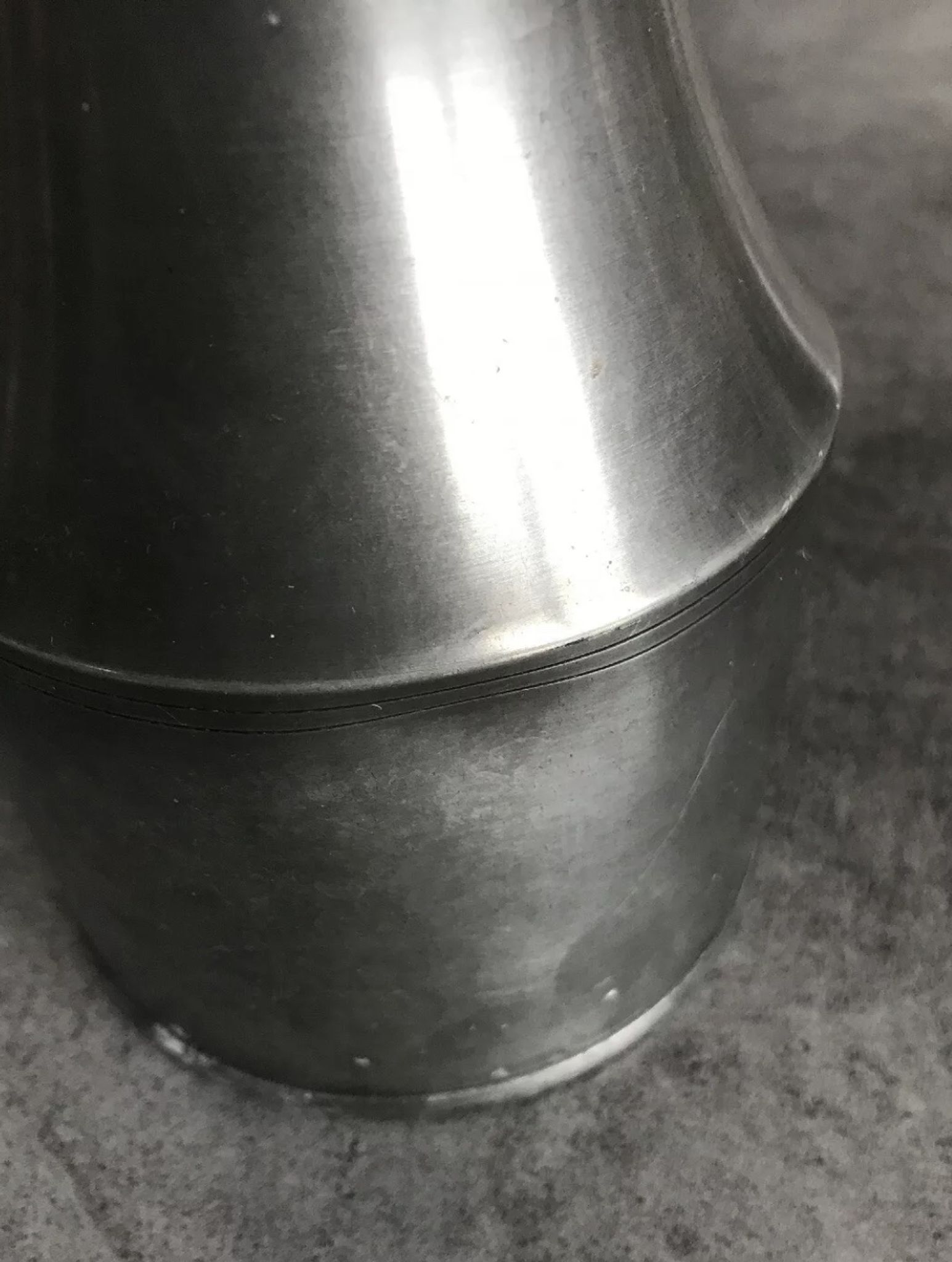 Antique pitcher with shoulder in fine punched tin finish pcorn