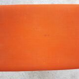 70's white and orange Prisunic Tabouret