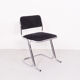 Tubular chrome chairs with black corduroy, set of 4