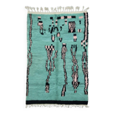 Contemporary mint green rug - 280 x 187 cm