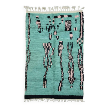 Contemporary mint green rug - 280 x 187 cm