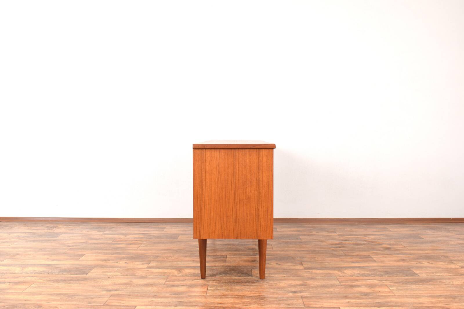 Mid-Century Op-Art Hand-Painted Teak Sideboard by Gustav Bahus, 1960s