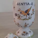 Apothecary pot "gentiane" in faience of moustiers