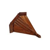 Antique Oak Corner Wall Console, late 1800s