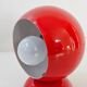 Lampe Space Age en tôle laquée rouge dans le goût de Magistretti, 1960