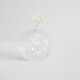 Block vase by Walther Glass vase with relief, Solifleur