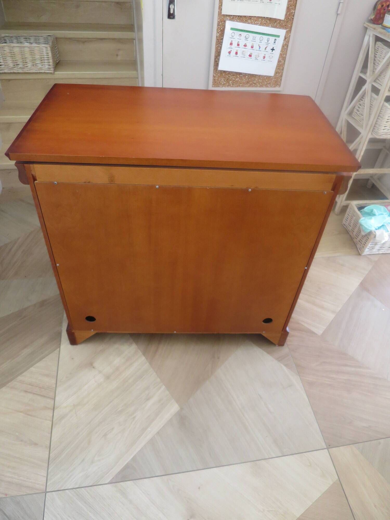 Occasional furniture - TV unit - Rotating tray - Louis Philippe - Solid wood